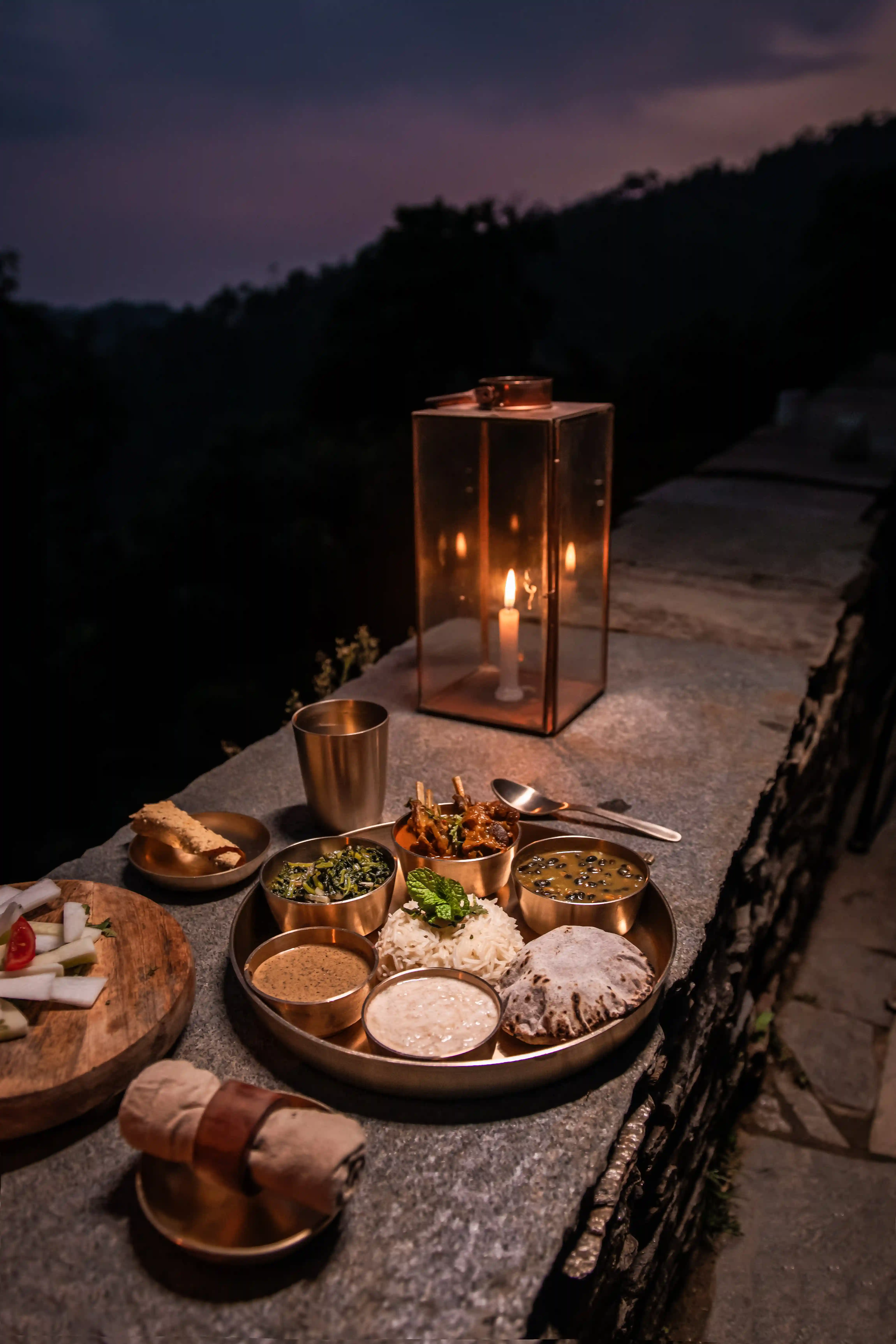 Kumaoni kitchen and dining at Kot Kailash, Shaukiyathal